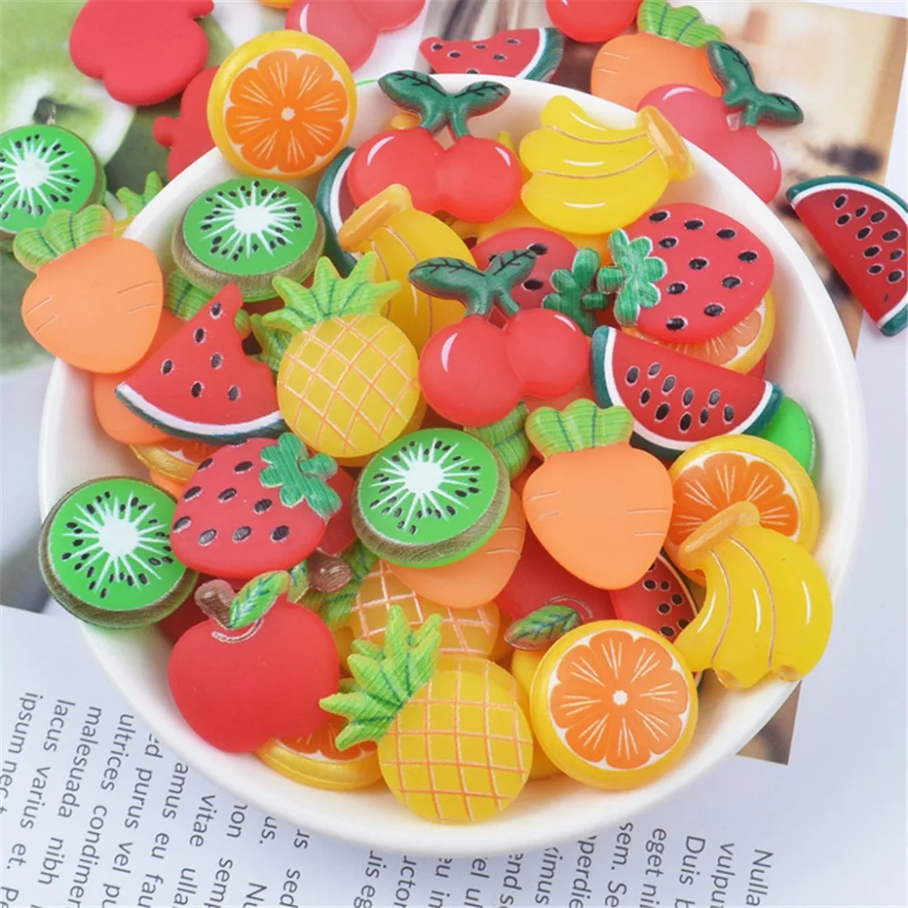 

3pcs Rubber Fruit Slices Slime Charms Slime Supplies For Fluffy Slime DIY Clear Slime Accessories Putty Clay Toys Kids