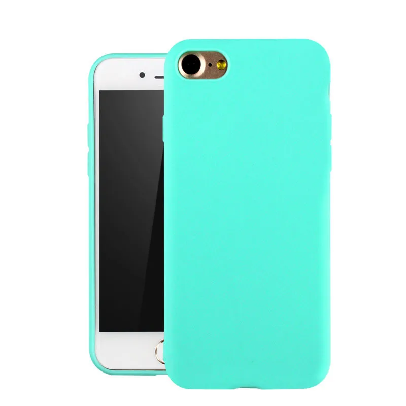 Fashion Cute Candy Colors Soft TPU Silicon phone cases for Apple iPhone 5 5S 5SE 6 6S 7 Plus Back Cover Coque Case iphone 8 silicone case