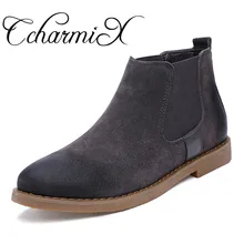 CcharmiX/мужские ботинки «Челси» из коровьей замши; сезон осень-зима; модные ботинки «Челси»; мужские ботинки на резиновой подошве; мужские роскошные брендовые кожаные ботильоны
