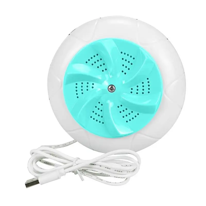 Мини Портативная Ультразвуковая турбинная стиральная машина USB очиститель для белья USB сушилка для отжима стиральная машина для дома и путешествий - Цвет: Небесно-голубой