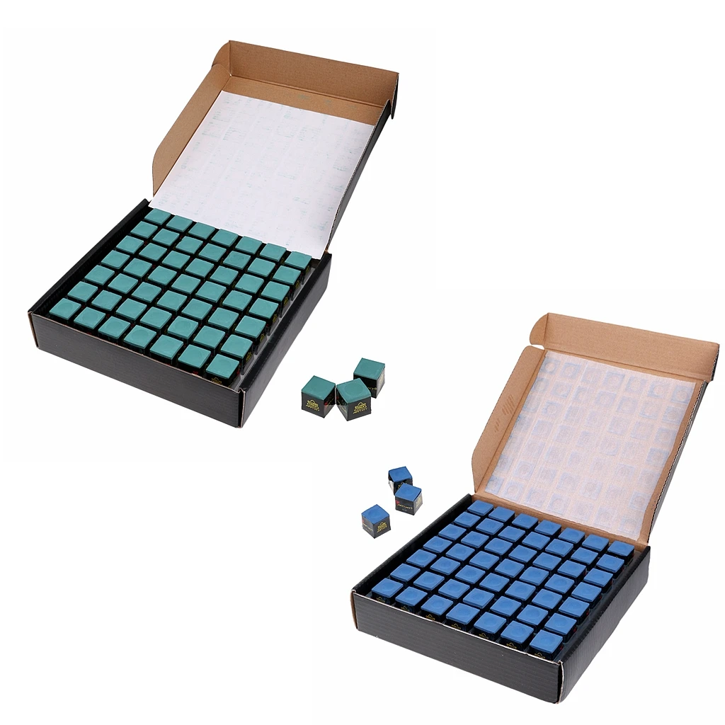 New 98x Professional Cue Tip Chalk Snooker Pool Billiard Chalks Green