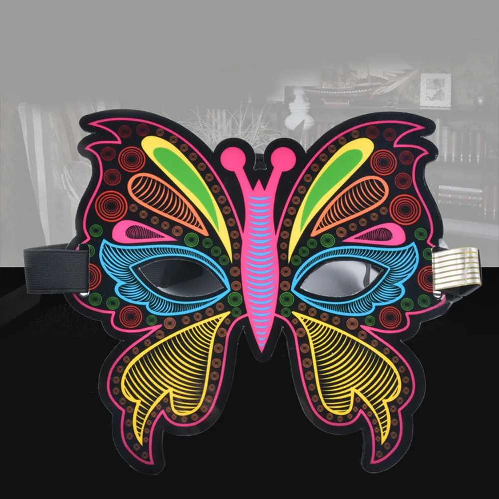 

New Vibrato Voice Mask Butterfly Fox Cat LED Glow Mask For Mask Performance Nightclub Dance Cute Women's Mask
