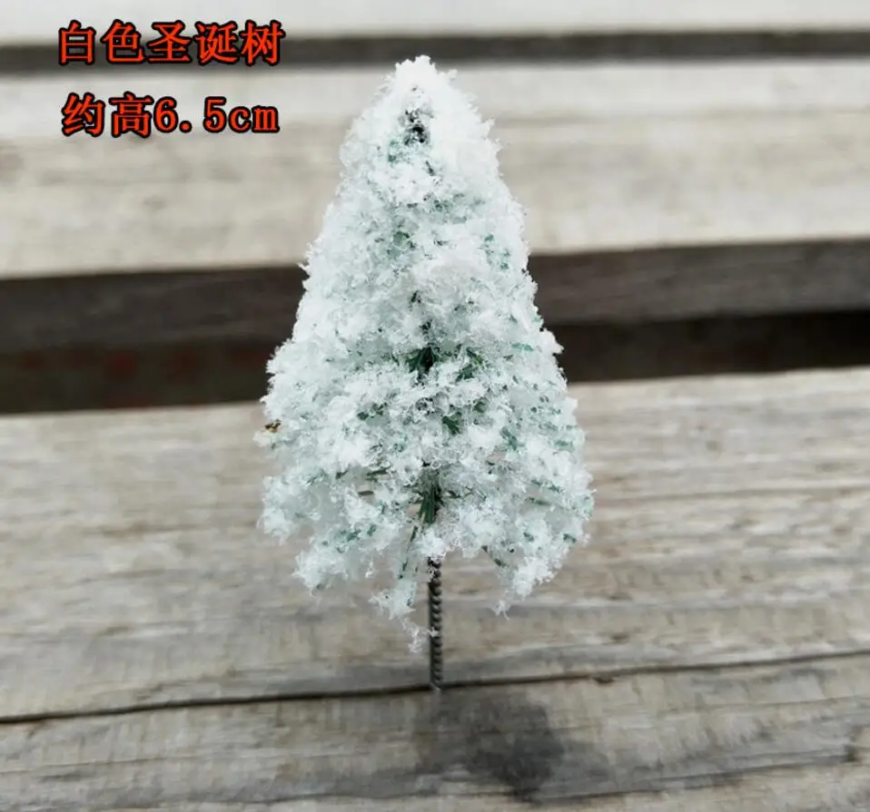 50pcs Miniature Plastic White Ice Christmas Xmas Trees For Home 50pcs Miniature Plastic White Ice Christmas Xmas Trees For Home Decor Bonsai Craft Garden Ornament Decoration Plant Design 14 In Figurines Miniatures From