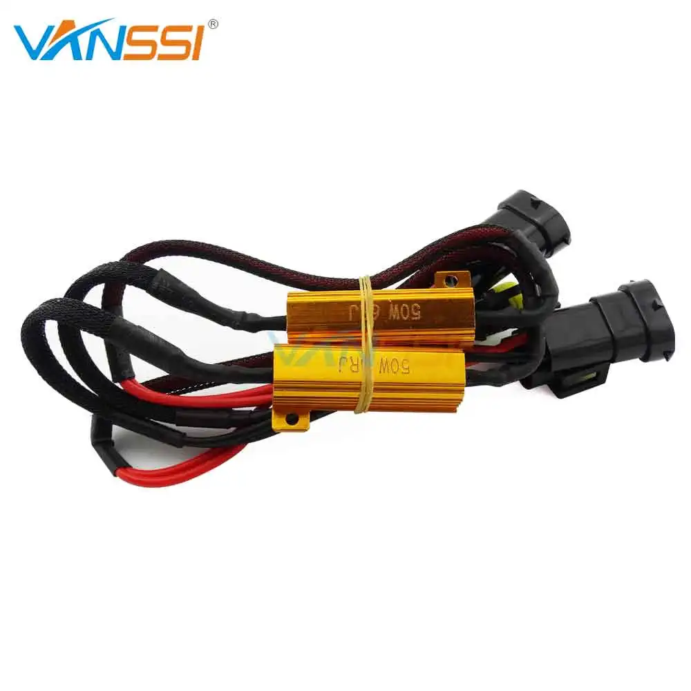 2Pcs H8 H11 H16 HB4 9006 LED Load Resistor Wiring Harness Adapter for Car LED Fog Headlight Bulb Canbus Error Canceller Decoder -in Car Light Accessories ...