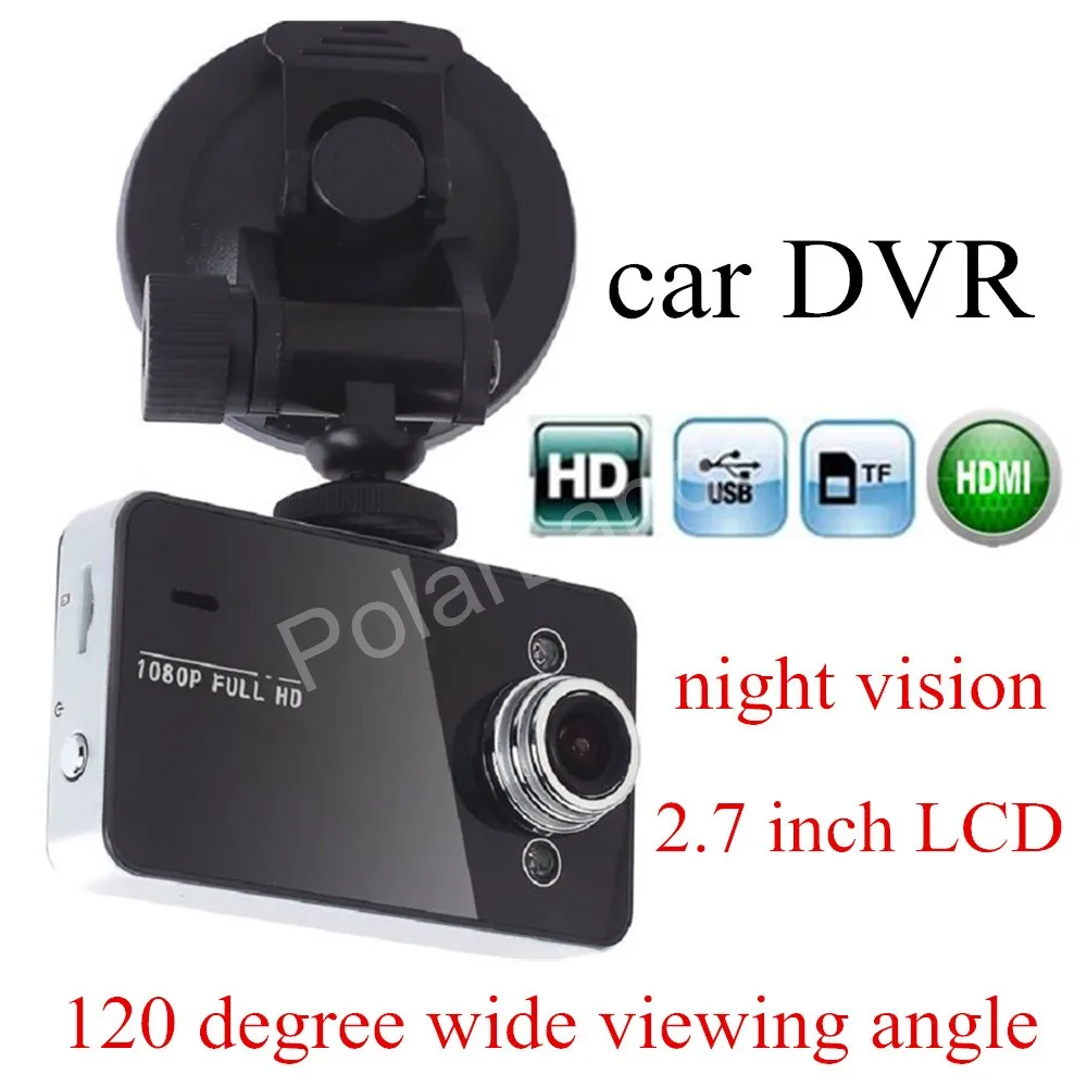 free shipping K6000 Car Camera Car Video Recorder Full HD 2.7" Night