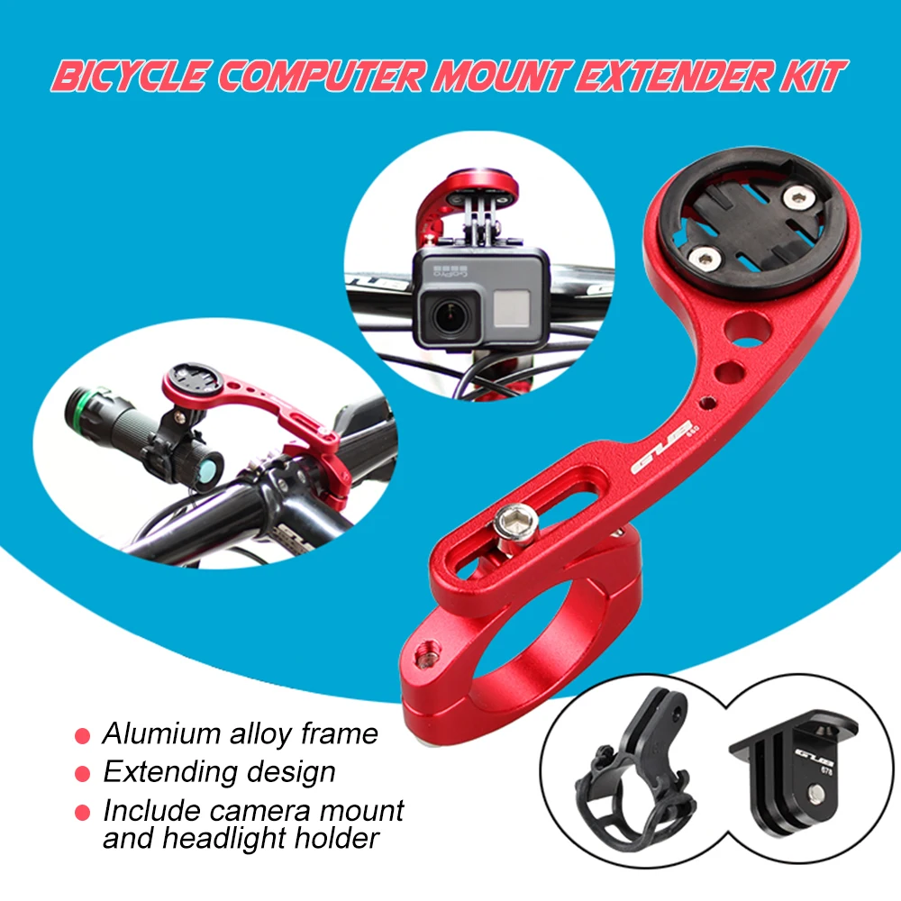 Sale GUB Bicycle Frame Handlebar Extender Kit Bike Mount for Garmin Bryton Cateye with Flashlight Holder Bracket Sport Camera Mount 4