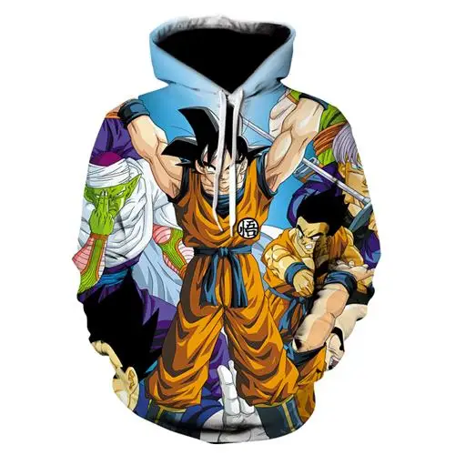 Dragon Ball Z Vegeta Resurrection толстовки для женщин и мужчин Аниме Супер Saiyan Goku/Majin Buu/Piccolo/Cell DBZ худи - Цвет: Picture color