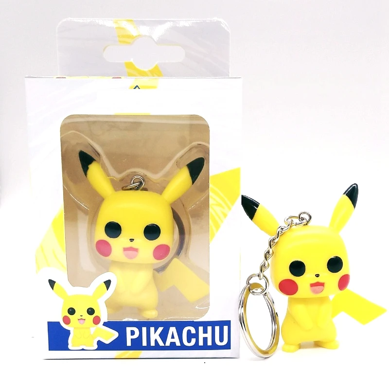 

POP Pocket Monster Pokeball Cartoon Pikachu Keychain toy Vinyl Action Figure brinquedos Collection Model Toys for Children