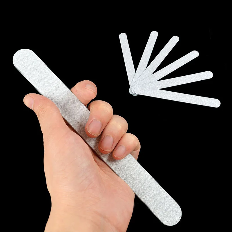 

5 pcs/lot Sandpaper Grey Nail Files For UV Gel Polish Manicure Tool Nail File Lime 100/180 Double Side Sanding Buffer Block Set