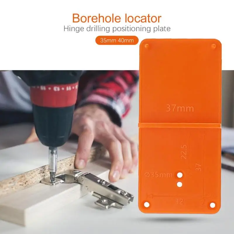

35mm 40mm Woodworking Punch Hinge Drill Guide Locator Hole Opener Template Door Cabinets DIY Tool For Woodworking Tool
