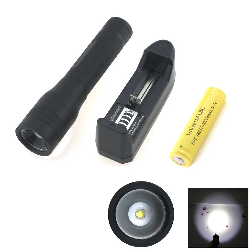 

Mini Portable Zoomable Led Flashlight Cree XML2 2300LM Led Torch Lamp With 18650 Battery Charger For Camping Hiking Dog Walking