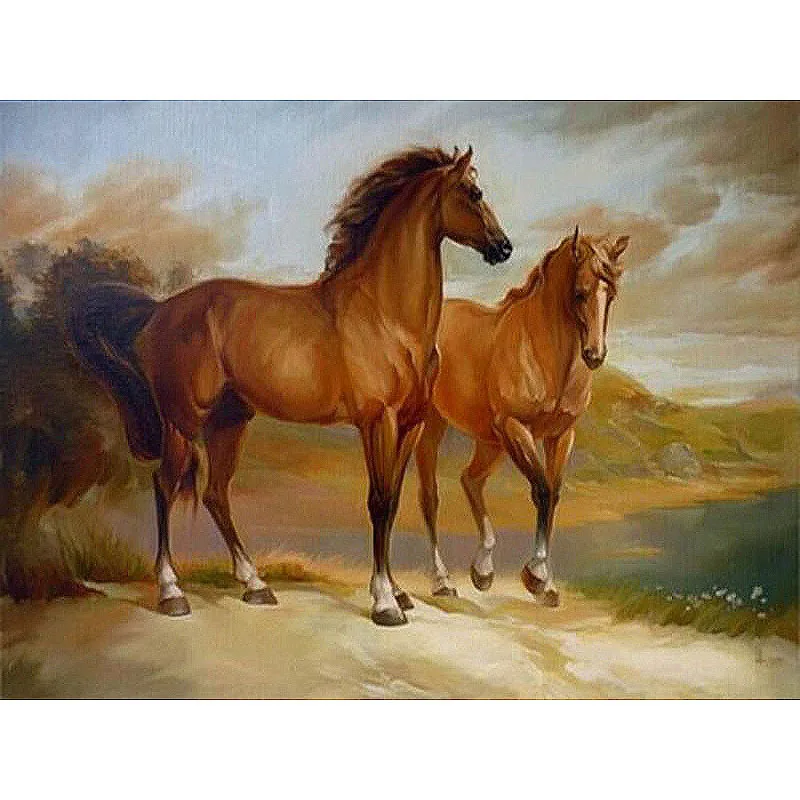 

Animal Horse DIY Painting By Numbers Paint On Canvas Kits Drawing Painting By Numbers For Living Room Home Wall Decor