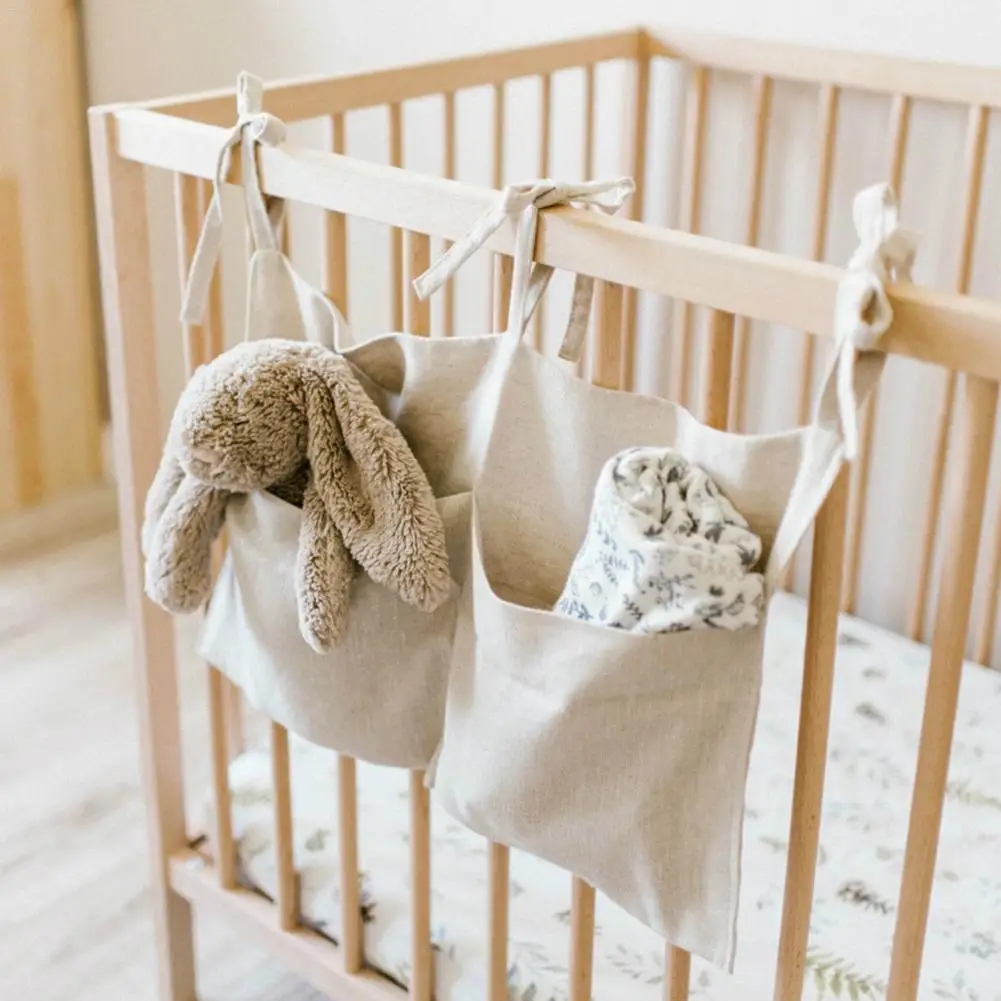 9 Pocket Crib Cabin Bedside Pocket Hanging Storage Bag Baby Room Nursery Organizer for Clothing Diapers Toys 