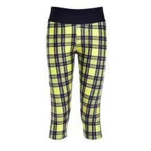 Sports Cropped Fitness Women Yoga Trousers Gym Capri Pants Workout Legging Roupa Esportiva Arfar Ginastica Yellow