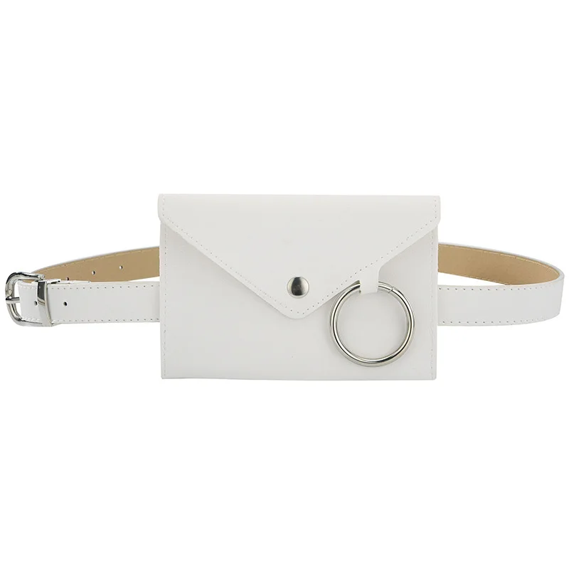 Fashion Women Chest Bag Solid Color Ring PU Leather Messenger Shoulder Crossbody Clutch Bag Packet Handbag Bolsa Feminino SS0421 (12)