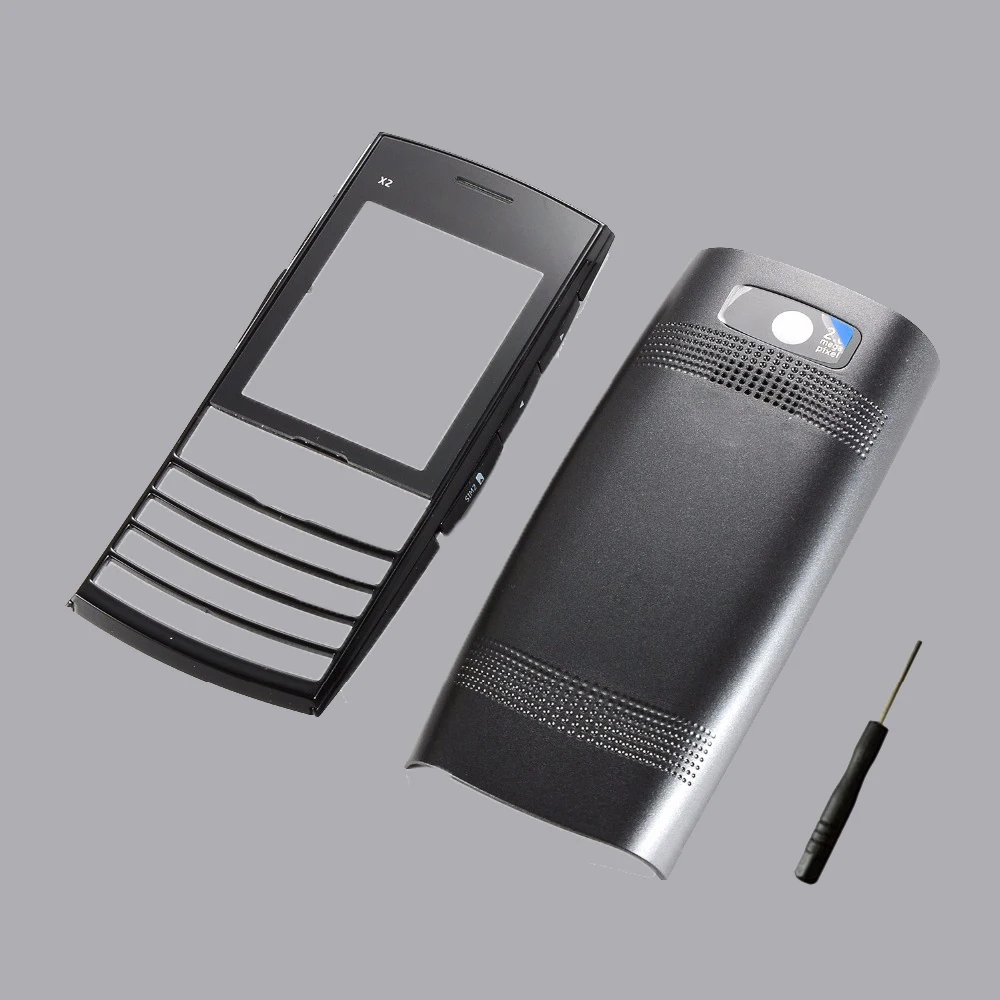 

Housing caseFor Nokia X202 X2-02 Front Frame + Battery Back Cover+Tools( no keypads)