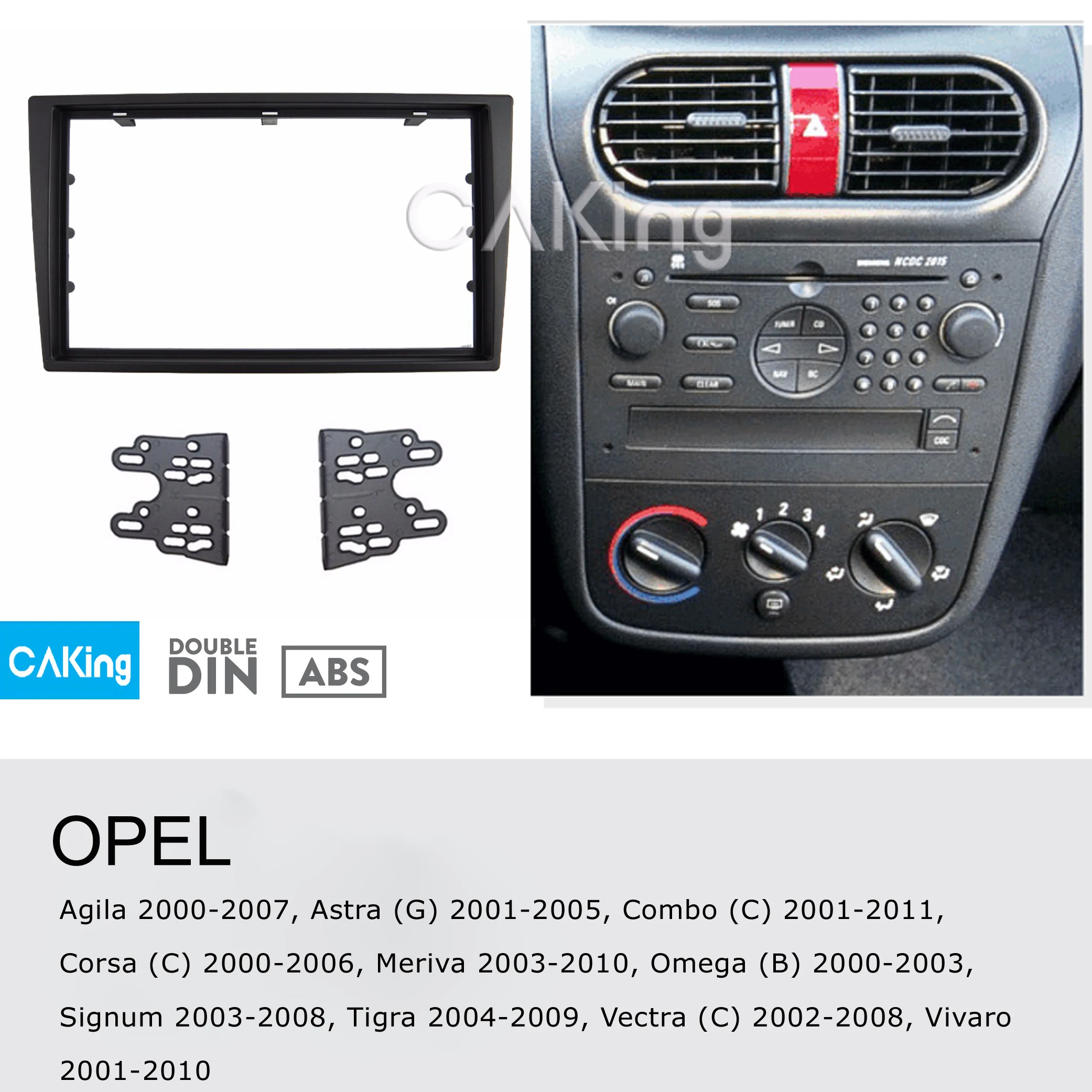 PC5-110 FP-19-00 S Opel Corsa Meriva Silver Fascia Facia Adaptor Panel Trim 