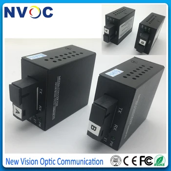 

10/100M Mini Fiber Ethernet Media Converter,Megabit Single fiber BIDI Optic Media Converter 1310nm/1550nm,SC,20KM,Euro Charger