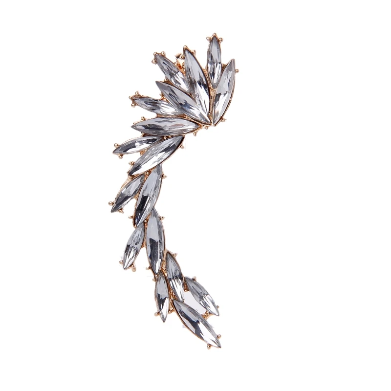 

Shiny Stud Ear Crawler Full Rhinestone Ear Cuff Wrap Women Jewelry