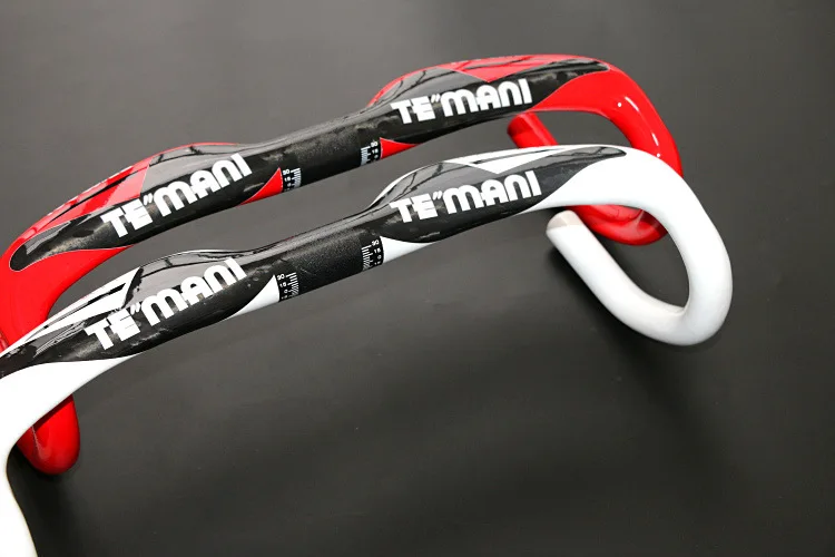 

TEMANI Bike Ox Horn Handlebar 31.8mm Bicycle Racing Carbon Fibre Handle Bar Road Bike Bent Bar Drop Handlebar 400/420/440mm