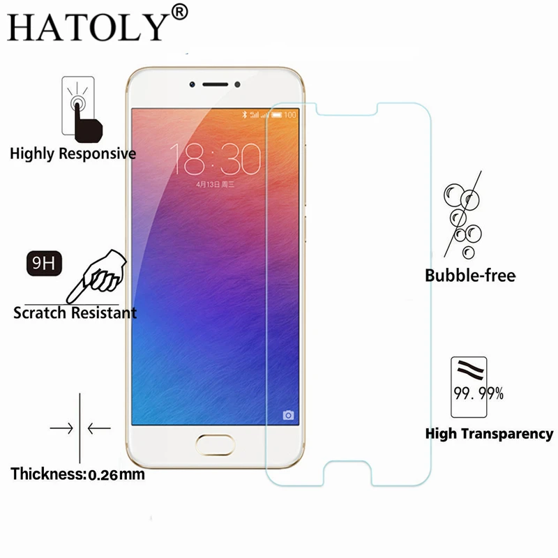 

2PCS Tempered Glass For Meizu Pro 6 5.2" Ultra-thin Screen Protector for Meizu Pro 6 Glass Pro6 Toughened Protective Film HATOLY