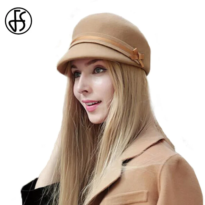 FS шерстяные фетровые шляпы для женщин рыцарские английские шапки для верховой езды винтажные Модные женские шляпки осень зима