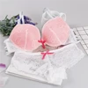 Sexy Deep lingerie bra set Beautiful back lenceria bielizna damska komplety Cup AB lace top pink lace underwear set ► Photo 3/3