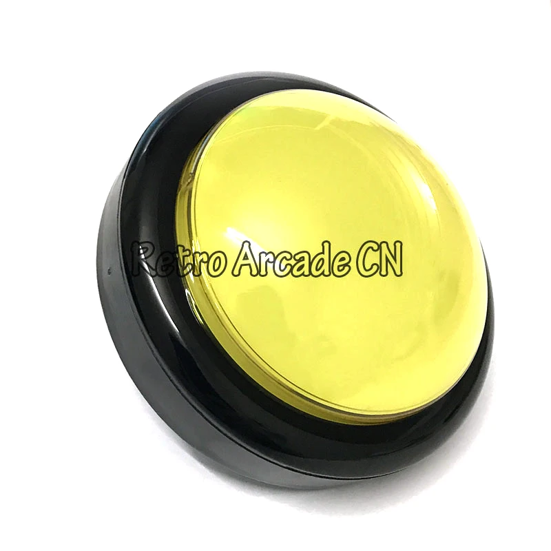 US $493.99 Wholesale 100pcs 100mm Arcade big round 12v Illuminated Led Push Button with Microswitch DIY game machine parts