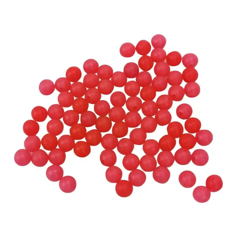 PE пластиковые светящиеся шарики светящиеся поплавок шарики пробка леска пробки сопротивление рыболовные снасти аксессуары оборудование - Цвет: 6x6mm Red