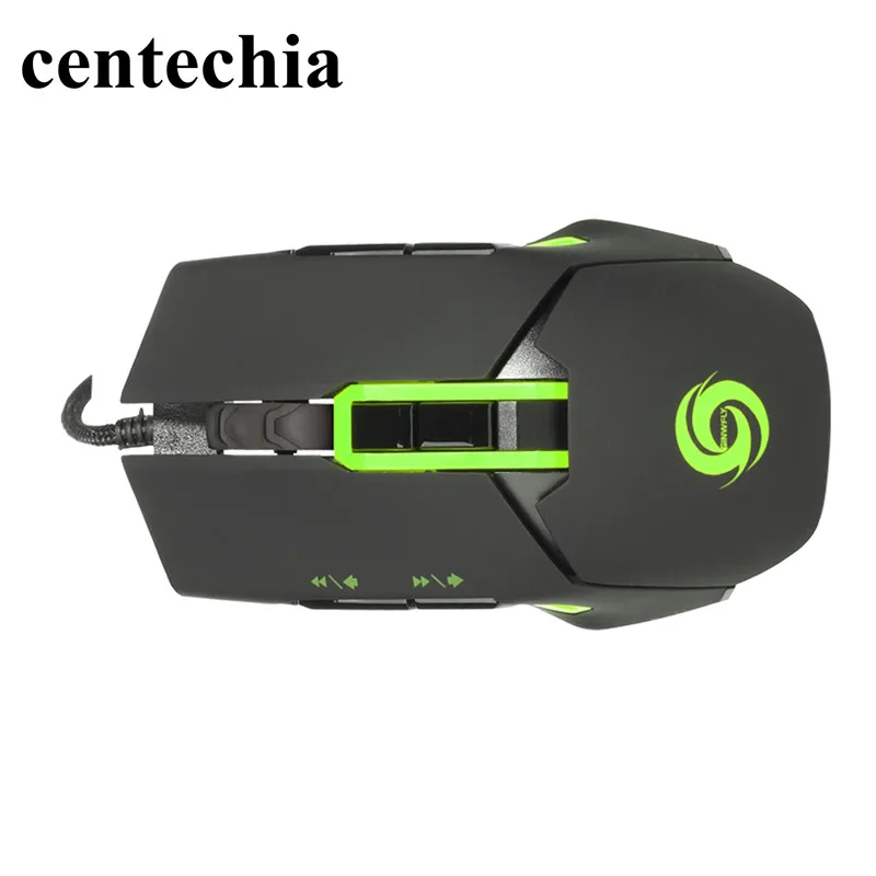 Centechia Проводная игровая мышь, подходит для левой и правой руки, 9 клавиш, 3500 dpi, инженерный дизайн, мыши для домашнего использования, ноутбука