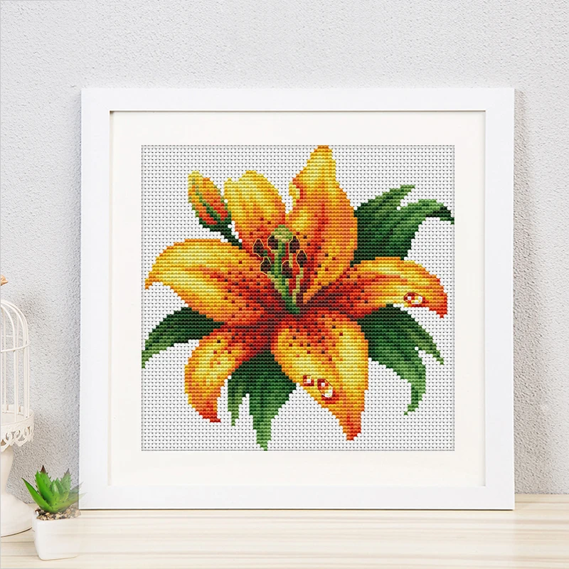Romantic Story Needlecrafts Stamped Cross Stitch Kits With Pre Printed Flowers Pattern For Beginners Starter Embroidery Pattern Package Aliexpress