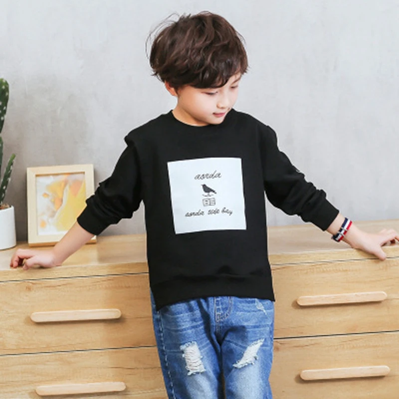 Baby boy Children's T-shirt Long sleeve cotton tops clothes spring and autumn Cartoon bird printing pattern kids sweatshirts tops clothing (9)