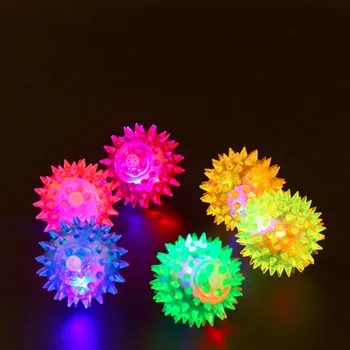 

Flashing Light Up High Bouncing Balls Novelty Sensory Lovely Dog Puppies Cat Pet Hedgehog Ball Creative Funny Playing Toy