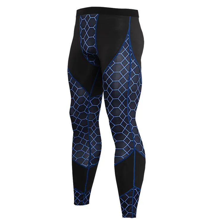 3D печать утягивающие брюки для мужчин/женщин тренировка обтягивающие спортивные брюки уличная Мужская леггинсы для бодибилдинга мужские спортивные брюки - Цвет: Синий