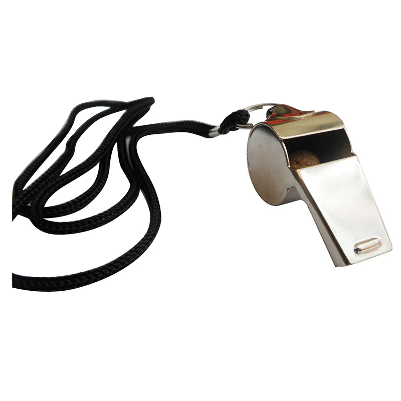 Metal Referee Whistles Coach Whistles with Lanyard for Football Coaches