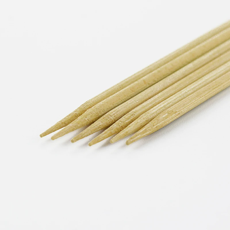 100pcs 30cm x 3mm Bamboo BBQ Skewer Disposable Wood Barbecue Grill Skewers Set Food Sticker Needle Picnic Camping Accessories