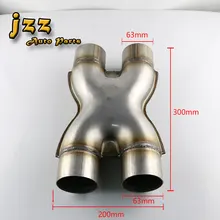 JZZ 63 мм/76 мм впускной Универсальный Глушитель Из Нержавеющей Стали Громко изменение выхлопной X-автомобилей