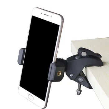 

EASY MOUNT Universal 360 Rotatable Mobile Phone Video Tripod Clamp for Live Stream Mobile Phone Holder Net Red Bracket