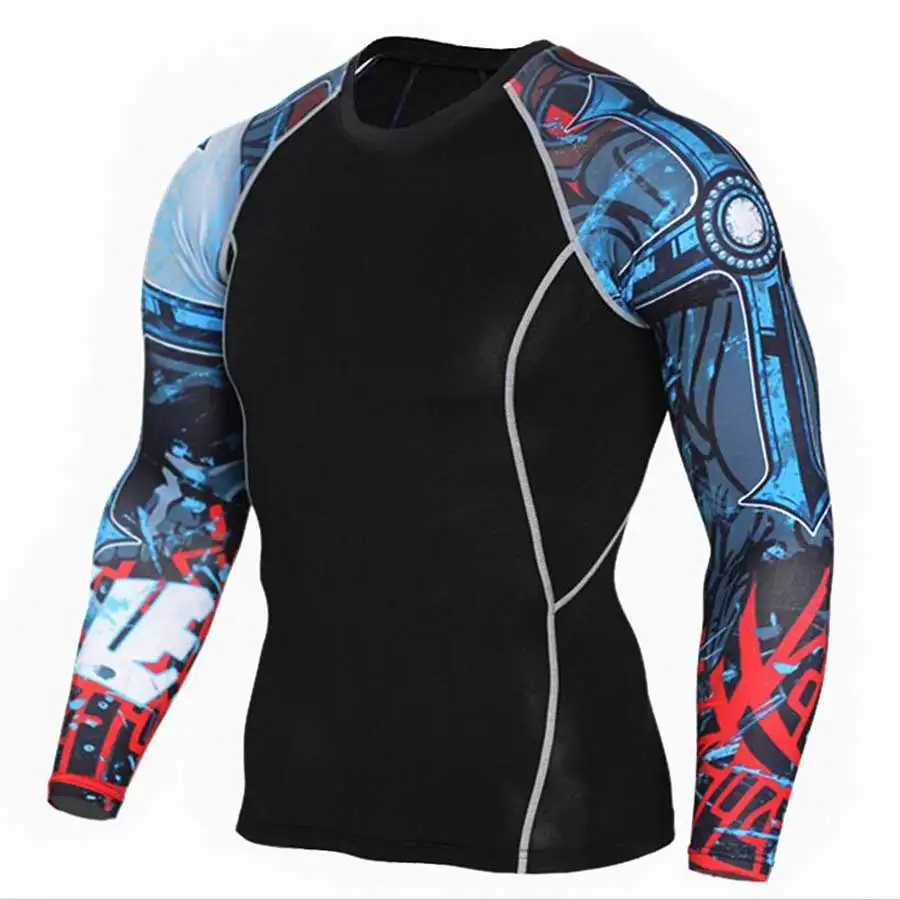 Men Pro Quick Dry font b Workout b font Gymming Top Tee Sporting Runs Yogaing Compress