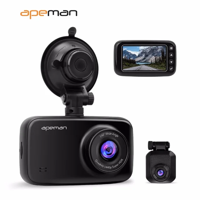Buy Apeman 1440p Dash Cam dvr C860 Car Rear View Drive