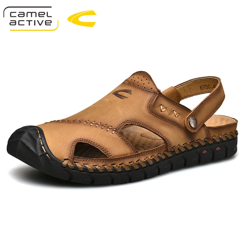 Мужские сандалии из натуральной кожи Camel Active мягкие повседневные пляжные в