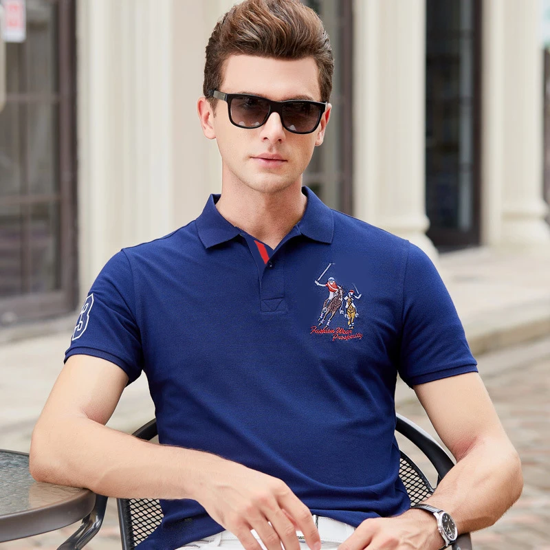 Летняя модная мужская рубашка поло с коротким рукавом бренд поло homme camisa размера плюс деловая повседневная мужская одежда hommes Топы И Футболки