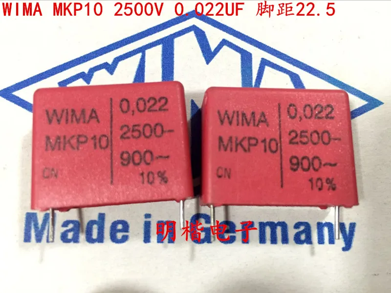 

2019 hot sale 10pcs/20pcs Germany WIMA MKP10 2500V 0.022UF 223 2500V 22nf P: 22.5mm Audio capacitor free shipping
