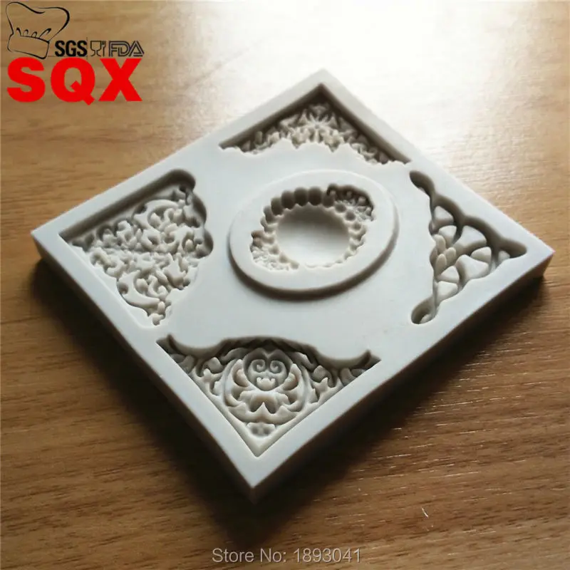 Новое поступление 3D кружева алмазные ювелирные изделия силиконовые формы для торта дизайн формы для торта украшения, силиконовые формы для сахара инструмент SQ16234