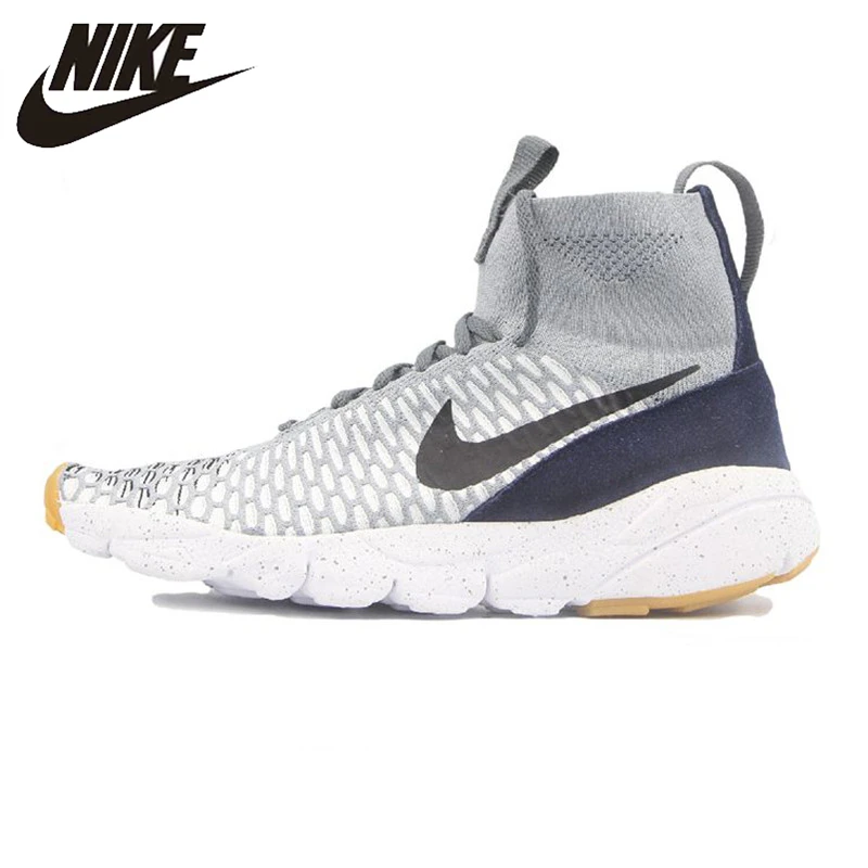 

NIKE AIR FOOTSCAPE MAGISTA FLYKNIT Men's Running Shoes , Outdoor Sneakers Shoes, Gray Green, Breathable 816560 001 816560 300