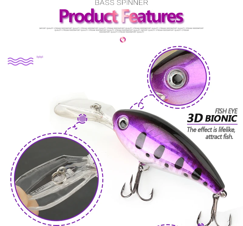 DONQL Minnow Crankbait Fishing Lure 14g 10cm Wobblers Artificial Bait Bass Fishing Lures Hard bait Pesca Fishing Tackle (5)