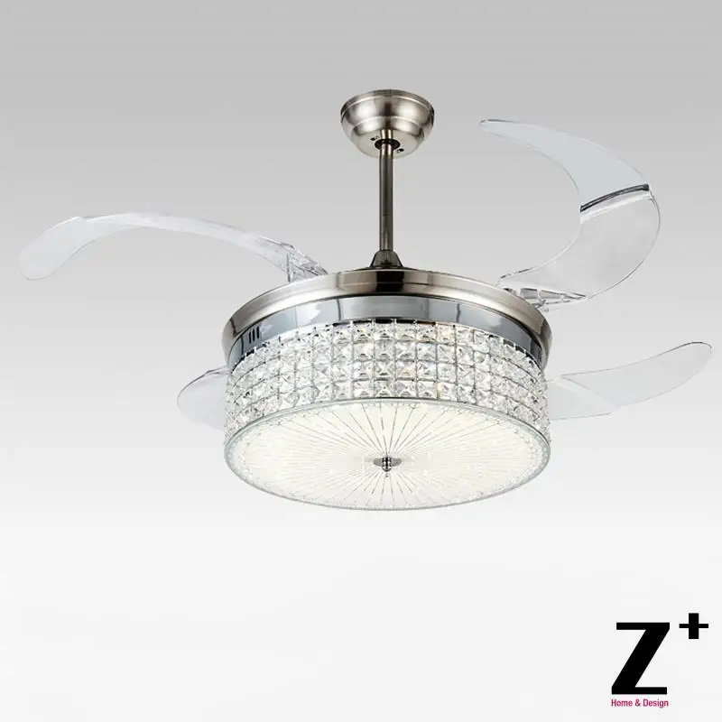 Whole Ceiling Fan Crystal Chandelier From China American Modern Style Led Lights 4 Collapsible Fan Crystal Chandelier With Remote Control 42 Lightcolor