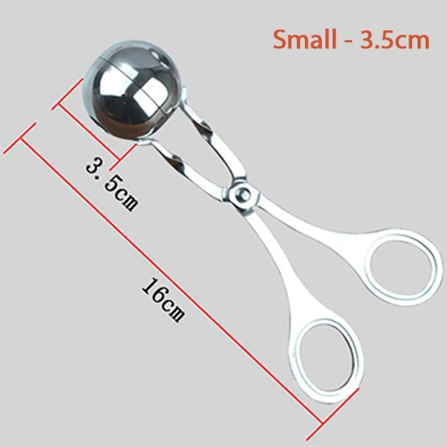 2 Размеры форма из нержавеющей стали для фрикаделек для приготовления мяса зажим профессии для говядины, курицы рыбы, устройство для приготовления мясных шариков Пособия по кулинарии мяса инструмент для кухни - Цвет: Small