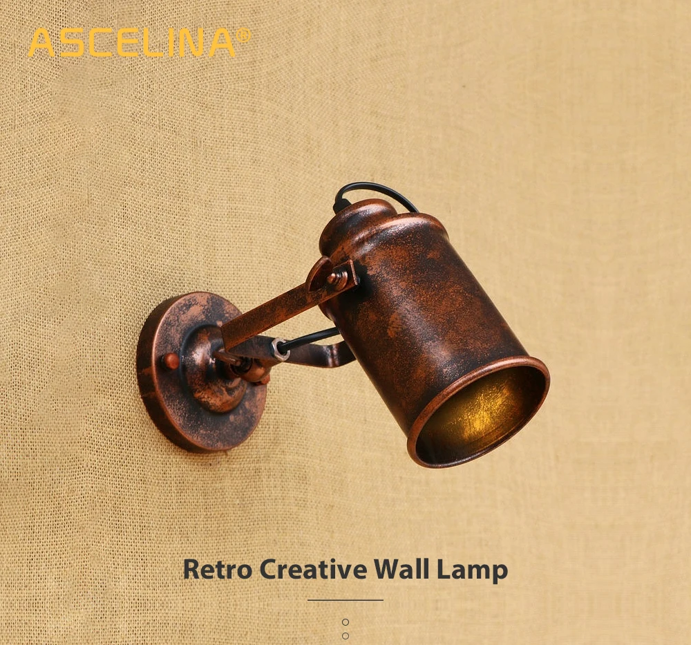 Lâmpada de Parede Industrial do Vintage Decoração para Casa Ferrugem Ajustável Retro Estilo Country Arandela Loft Bar Cafe Luz 2 Luminárias de parede