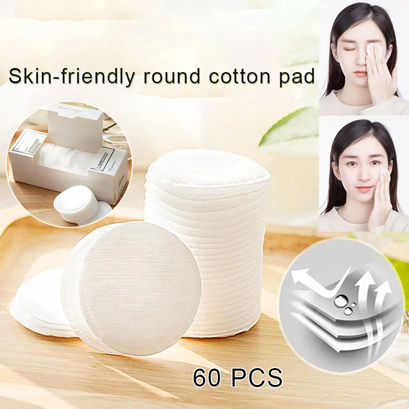 Buy 60 Pcs Makeups Remover Pads Smooth Round Practical